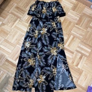 Love Riche Black Floral Printed Maxi Dress